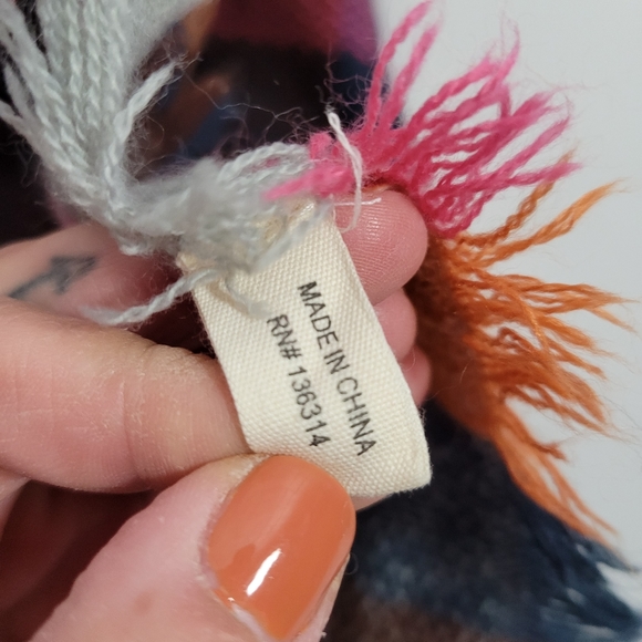 Plaid print colorful warm blanket scarf - Picture 11 of 11